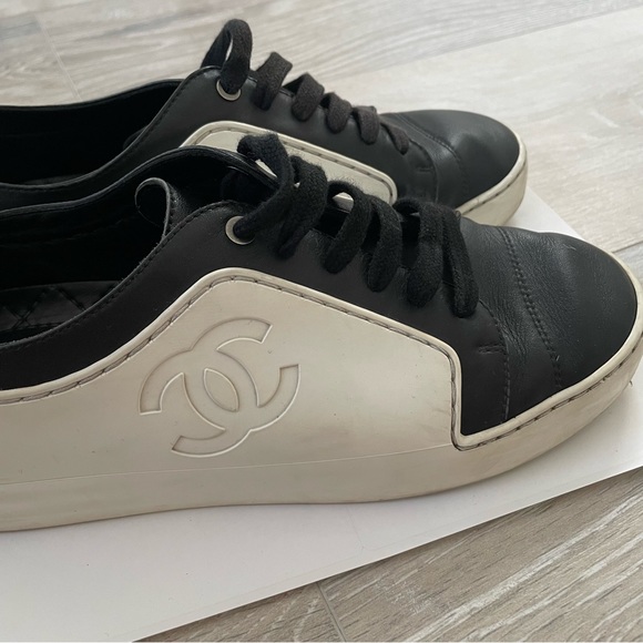 Chanel Black & White Sneakers - Picture 7 of 13